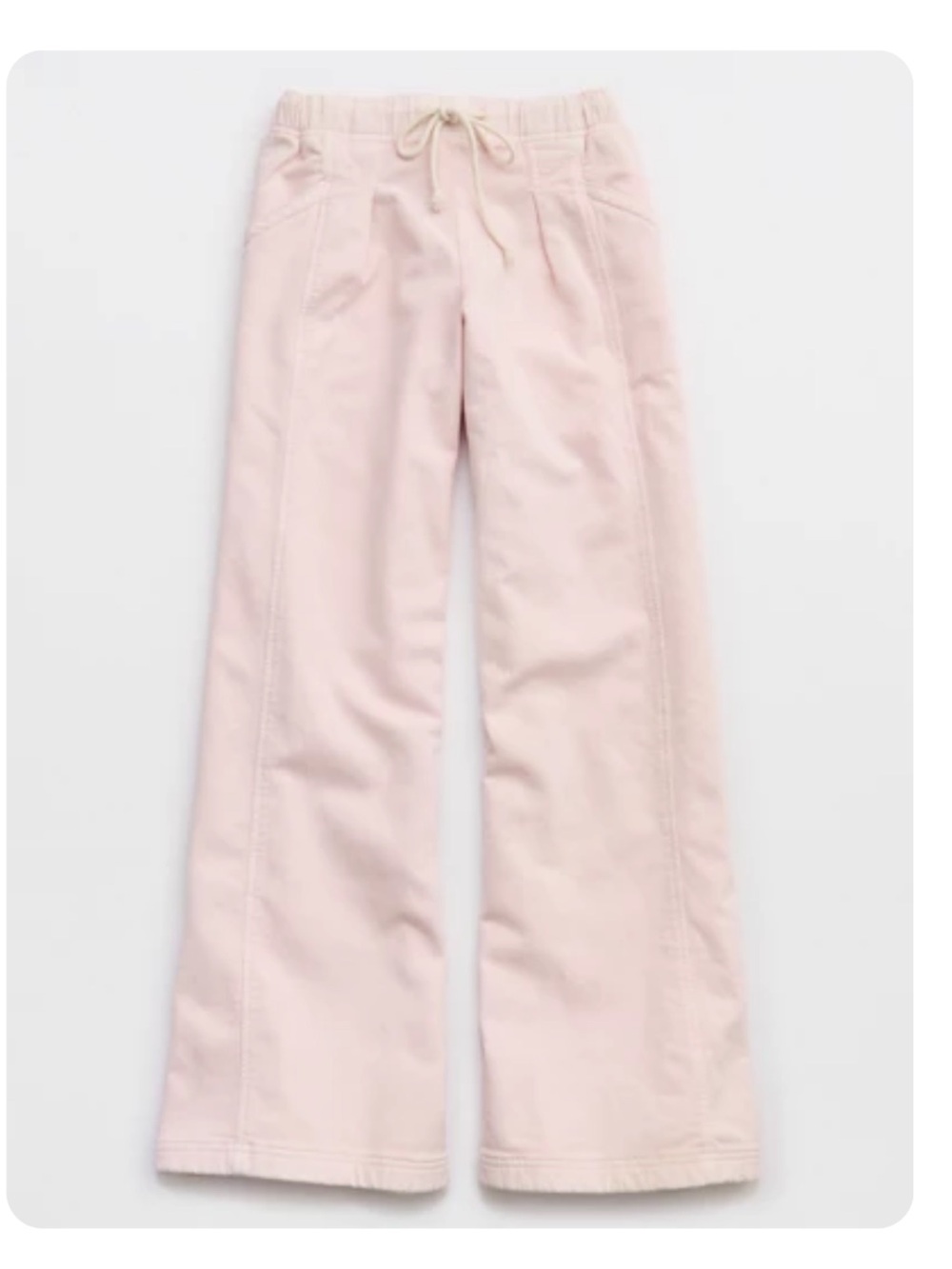 Aerie Daydream Denim Stretch Trouser in Pink Petal Size Medium
